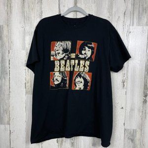 The Beatles graphic band tee British rock music black size XL